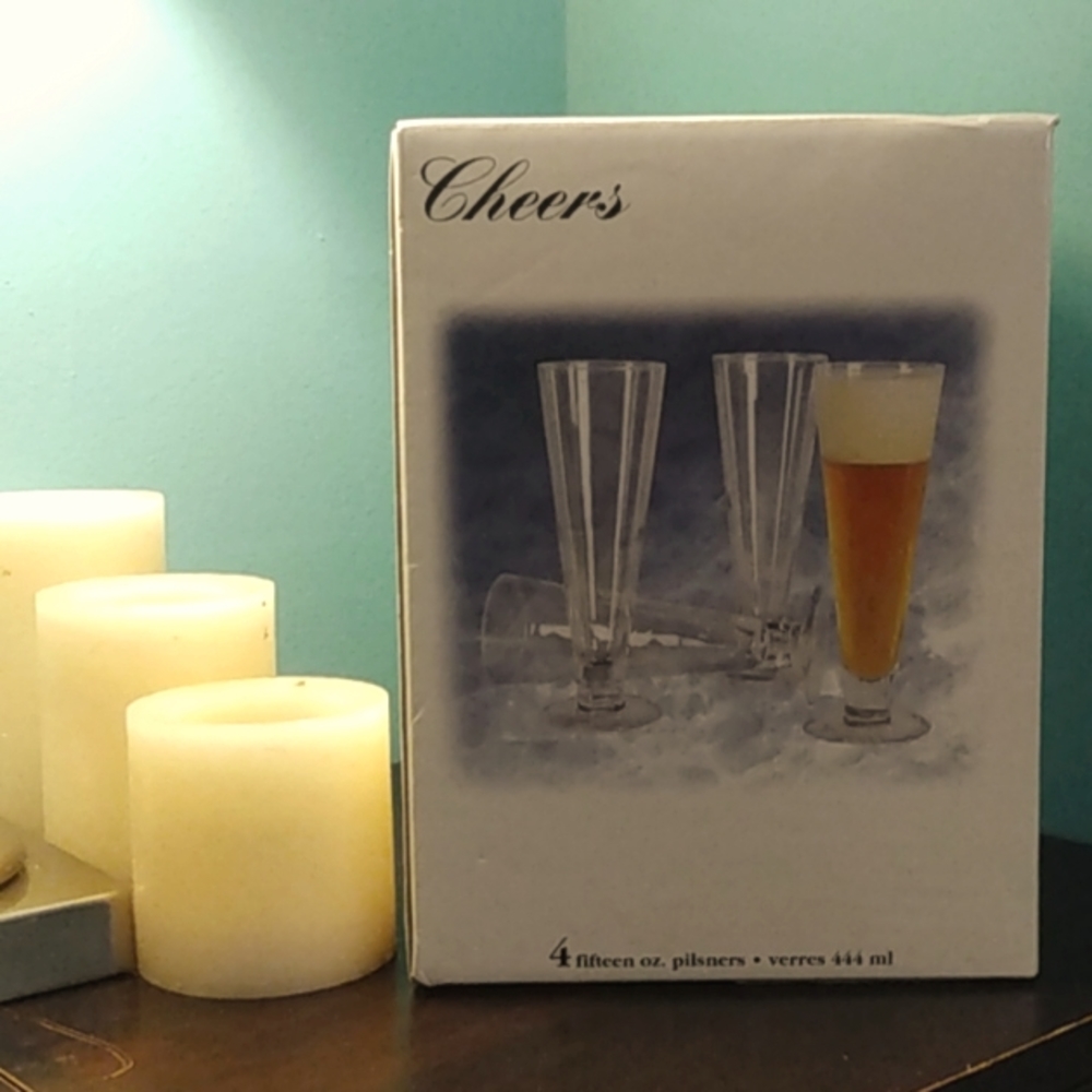 Great gift!  New Set of 4 Pilsner Glasses